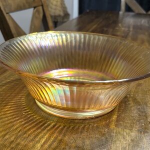 Iridescent Carnival Glass Bowl